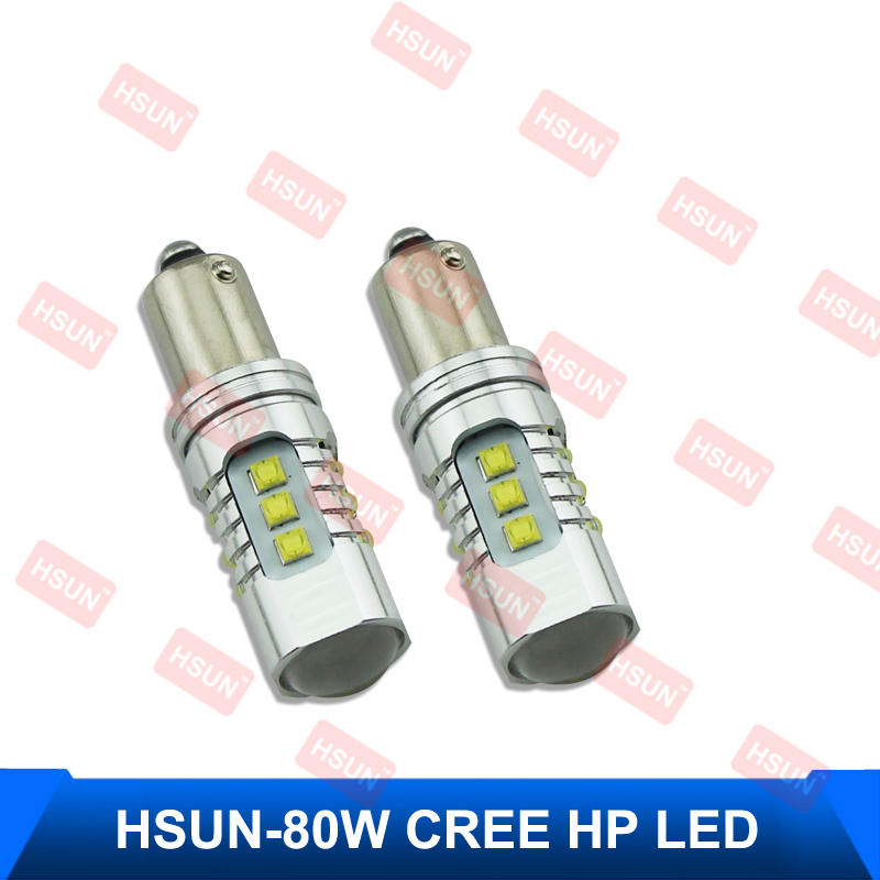 HSUN-80W CREE High Power LED Canbus LED (BAY9S)H21W LED